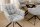 Chaise de bureau sans roulettes Gris Noir Bouclé Métal Rétro
