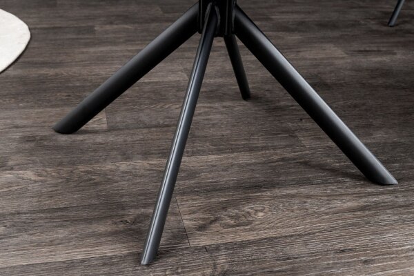 Chaise pivotante pétrole noir sans roulettes en velours métal rétro
