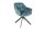 Chaise pivotante pétrole noir sans roulettes en velours métal rétro