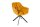 Chaise pivotante velours métal sans roulettes jaune noir rétro