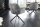 Chaise de bureau velours métal gris noir sans roulettes