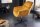 Chaise de bureau velours métal jaune noir réglable en hauteur