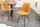 Chaise de salle à manger Cordon Métal sans accoudoirs en jaune noir