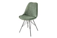 Chaise de salle &agrave; manger sans accoudoirs Velours...
