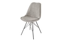 Chaise de salle &agrave; manger Cordon M&eacute;tal en...