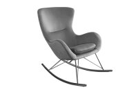 Fauteuil à bascule avec accoudoirs velours...