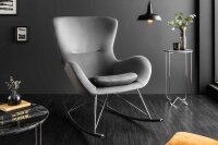 Fauteuil à bascule avec accoudoirs velours...