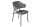 Chaise de salle à manger velours pieds métal gris noir design rétro