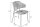 Chaise de salle à manger velours pieds métal gris noir design rétro
