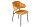 Chaise de salle à manger velours métal jaune noir rétro
