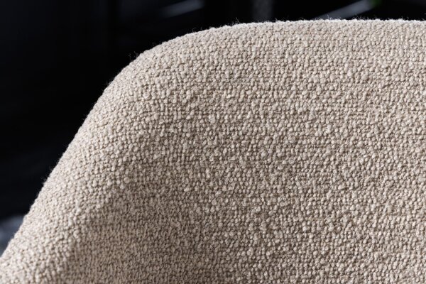 Chaise de salle à manger Retro en métal bouclé gris noir