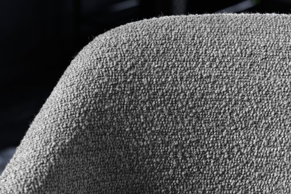 Chaise de salle à manger Bouclé Métal L : 58 cm en Gris Noir