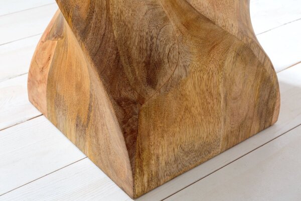 Table dappoint en bois de manguier H : 45 cm Artisanat massif