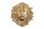 Décoration murale tête de lion H : 34 cm Travail manuel en métal doré