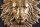 Décoration murale tête de lion H : 34 cm Travail manuel en métal doré