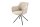 Chaise pivotante sans roulettes velours beige crème noir rétro