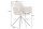 Chaise pivotante sans roulettes velours beige crème noir rétro