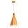 Lampe à suspendre Bois plaqué Teck L : 20 cm E27 Moderne