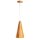Lampe à suspendre Bois plaqué Teck L : 20 cm E27 Moderne
