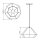 Lampe à suspendre Placage de teck L : 34,5 cm E27 design moderne