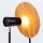 Lampe de table en métal plaqué teck hauteur 46 cm Moderne