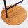 Lampe de table en métal plaqué teck hauteur 46 cm Moderne