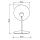 Lampe de table en métal plaqué teck hauteur 46 cm Moderne