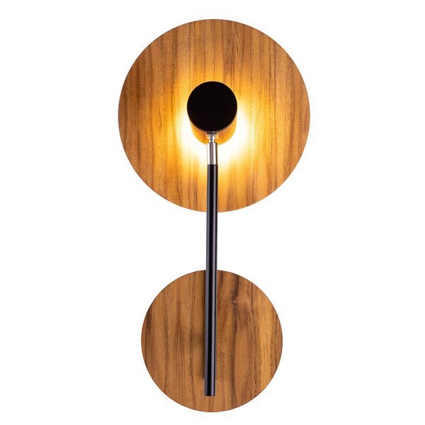 Applique en métal teck plaqué bois GU10 hauteur 50 cm