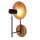 Applique en métal teck plaqué bois GU10 hauteur 50 cm