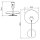 Applique en métal teck plaqué bois GU10 hauteur 50 cm