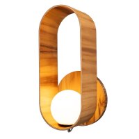 Applique murale verre teck plaqué E27 H : 52,5 cm...
