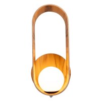Applique murale verre teck plaqué E27 H : 52,5 cm...