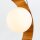 Suspension teck bois plaqué verre Ø 35 cm anneau E27