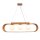 Suspension Moderne L : 85 cm Placage teck bois verre 3x E27