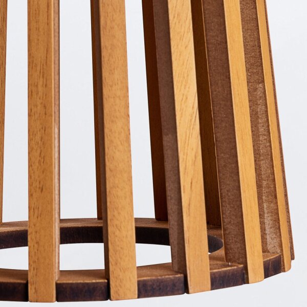 Lampe de table tissu teck bois plaqué tissu 66 cm E27