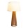 Lampe de table tissu teck bois plaqué tissu 66 cm E27