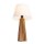 Lampe de table tissu teck bois plaqué tissu 66 cm E27