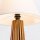 Lampe de table tissu teck bois plaqué tissu 66 cm E27
