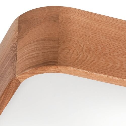 Petit plafonnier carré L : 35 cm bois en pour 2x E27