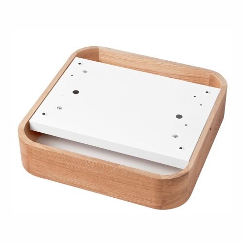 Petit plafonnier carré L : 35 cm bois en pour 2x E27
