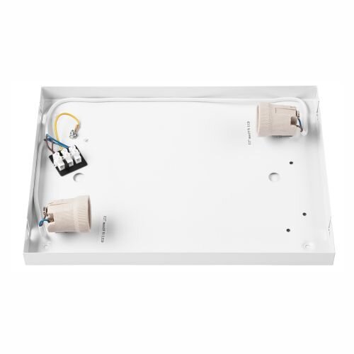 Petit plafonnier carré L : 35 cm bois en pour 2x E27