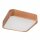 Petit plafonnier carré L : 35 cm bois en pour 2x E27