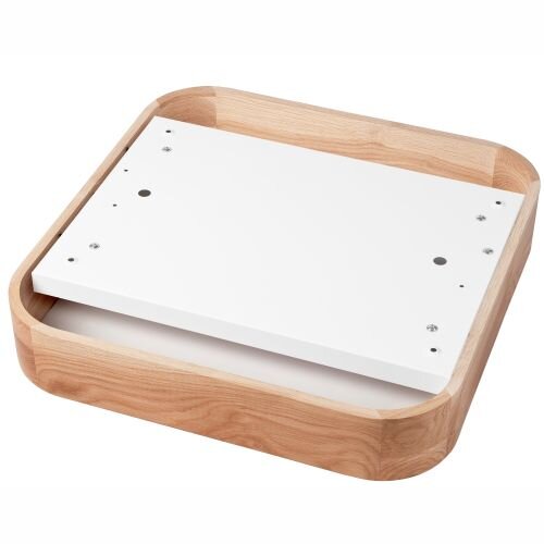 Lampe de plafonnier petit carré L : 45 cm bois métal pour 4x E27