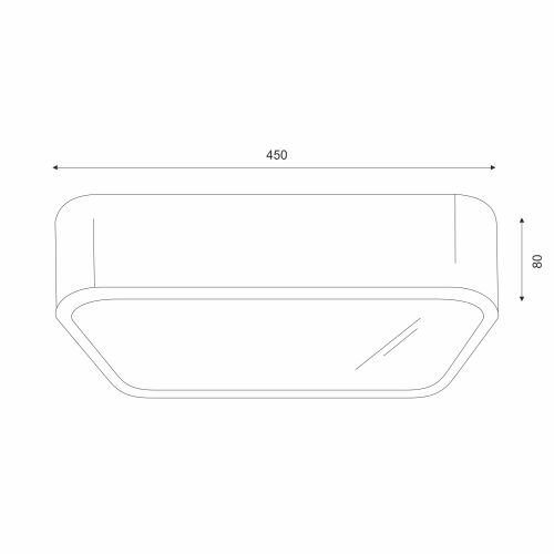 Lampe de plafonnier petit carré L : 45 cm bois métal pour 4x E27