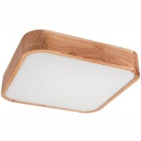 Lampe de plafonnier petit carré L : 45 cm bois...