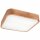 Lampe de plafonnier petit carré L : 45 cm bois métal pour 4x E27