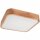 Lampe de plafonnier petit carré L : 45 cm bois métal pour 4x E27