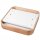 Lampe de plafonnier petit carré L : 45 cm bois métal pour 4x E27