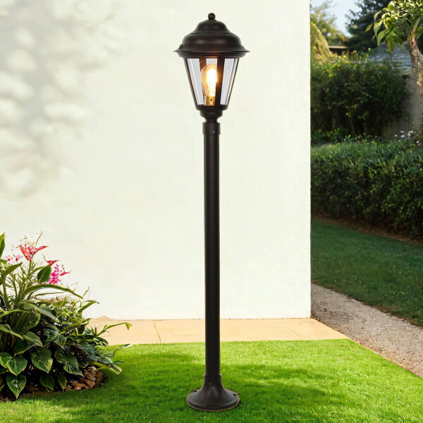 Lampadaire Jardin 100 cm Laiton Marron Rouille Rustique