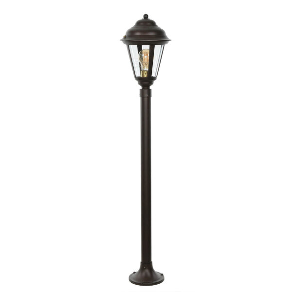 Lampadaire Jardin 100 cm Laiton Marron Rouille Rustique